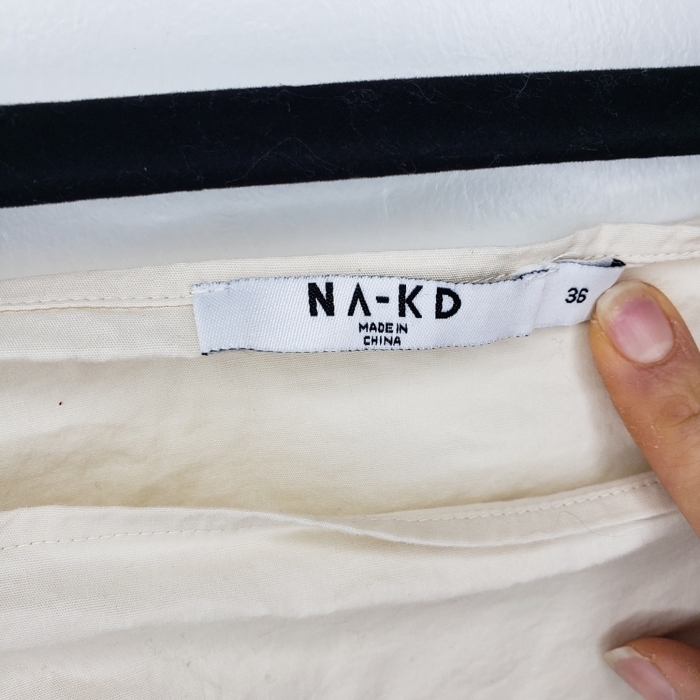 NA-KD Balloon Sleeve Crop Light Pink Blouse Size 36/Small - Picture 4 of 5